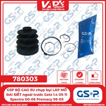 GSP BỘ CAO SU chụp bụi LÁP MỠ ĐAI SIẾT ngoài trước Getz 1.4 05-11 Spectra 00-06 Premacy 99-05
