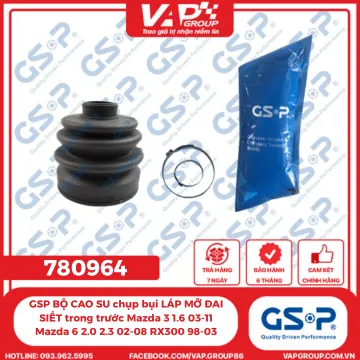 GSP BỘ CAO SU chụp bụi LÁP MỠ ĐAI SIẾT trong trước Mazda 3 1.6 03-11 Mazda 6 2.0 2.3 02-08 RX300 98-03