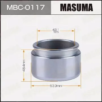 Piston Phanh Trước Mazda 323 2001-2006, Toyota Vios 2008-2013 ngoài 53.9 cao 48.4