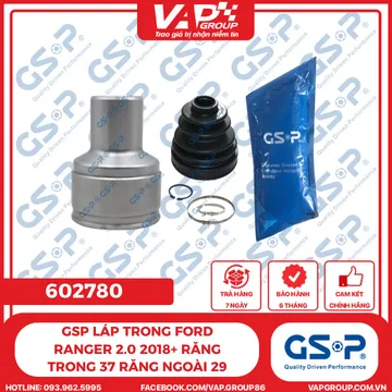 GSP Láp Trong Ford Ranger 2.0 2018+ Răng Trong 37 Răng Ngoài 29