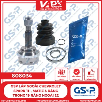 GSP Láp Ngoài Chevrolet Spark 11+, Matiz 4 Răng Trong 19 Răng Ngoài 22