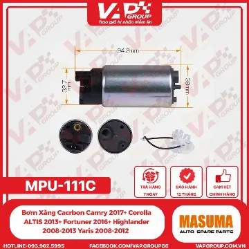 Bơm Xăng Cacrbon Camry 2017+ Corolla ALTIS 2013+ Fortuner 2016+ Highlander 2008-2013 Yaris 2008-2012
