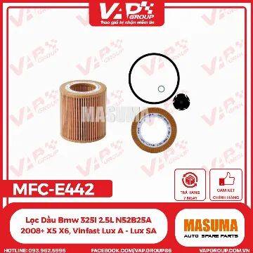 Lọc Dầu Bmw 325I 2.5L N52B25A 2008+ X5 X6, Vinfast Lux A - Lux SA