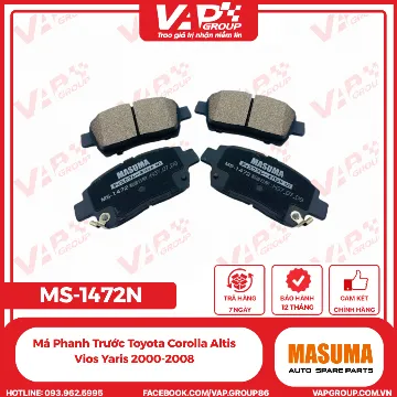 Má Phanh Trước Toyota Corolla Altis Vios Yaris 2000-2008