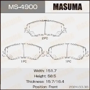 Má Phanh Trước Isuzu Dmax 2021+, Mazda BT50 2020+