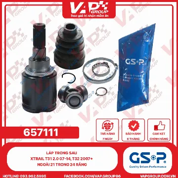GSP Láp Trong sau Xtrail T31 2.0 07-14, T32 2007+ Ngoài 21 Trong 24 Răng