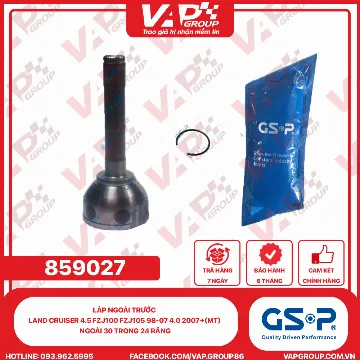 GSP LÁP ngoài trước Land Cruiser 4.5 FZJ100 FZJ105 98-07 4.0 2007+(MT) Ngoài 30 trong 24 răng