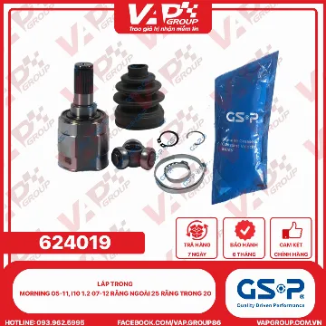 GSP Láp trong Morning 05-11, I10 1.2 07-12 Răng Ngoài 25 Răng Trong 20