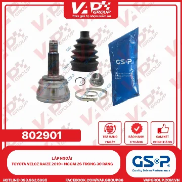 GSP Láp Ngoài Toyota Veloz Raize 2019+ Ngoài 26 Trong 30 Răng