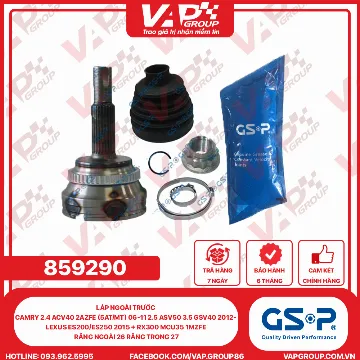 GSP LÁP ngoài trước camry 2.4 ACV40 2AZFE (5AT/MT) 06-11 2.5 ASV50 3.5 GSV40 2012- LEXUS ES200/ES250 2015 + RX300 MCU35 1MZFE răng ngoài 26 răng trong 27