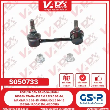 Rotuyn Cân Bằng Sau Phải Nissan Teana J32 2.0 2.5 3.5 08-14, Maxima 3.5 08-15, Murano 2.5 10-15 (56261-1Ad0A) (ML-C2005R)