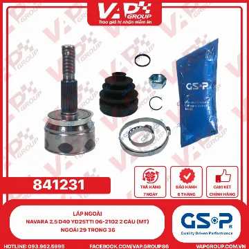 GSP Láp Ngoài Navara 2.5 D40 YD25TTI 06-2102 2 CẦU (MT) NGOÀI 29 TRONG 36