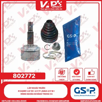 GSP LÁP NGOÀI TRƯỚC R CAMRY 2.0 18+ 2.5 17+,RAV4 2.5 18+ RĂNG NGOÀI 26 RĂNG TRONG 33