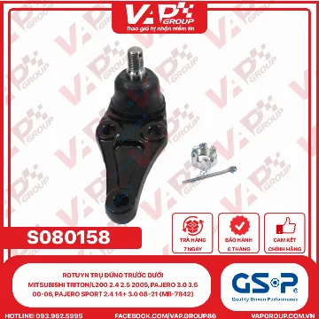 GSP Rotuyn Trụ Đứng Trước Dưới Mitsubishi Triton/L200 2.4 2.5 2005, Pajero 3.0 3.5 00-06, Pajero Sport 2.4 14+ 3.0 08-21 (MB-7842)