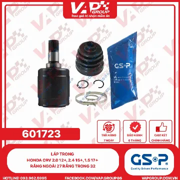 GSP Láp Trong Honda CRV 2.0 12+, 2.4 15+, 1.5 17+ Răng Ngoài 27 Răng Trong 32