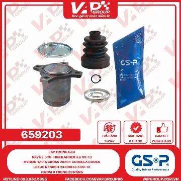 GSP LÁP trong sau RAV4 2.5 15- Highlander 3.5 09-13 HYBIRD Yaris Cross 2020+ COROLLA CROSS LEXUS NX400H RX400H 3.5 09-15 Ngoài 0 trong 20 răng