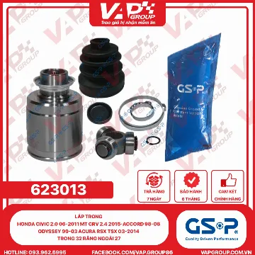 GSP Láp Trong HONDA CIVIC 2.0 06-2011 MT CRV 2.4 2015-ACCORD 98-08 ODYSSEY 99-03 ACURA RSX TSX 03-2014 Trong 32 Răng Ngoài 27