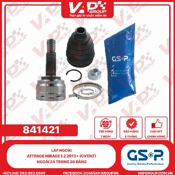 GSP Láp Ngoài Attrage MIRAGE 1.2 2013+ (CVT/AT) Ngoài 24 Trong 26 Răng