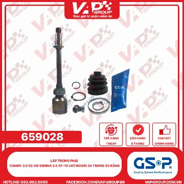 GSP LÁP trong phải Camry 3.0 02-06 Sienna 3.5 07-10 (AT) Ngoài 24 trong 26 răng