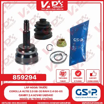 GSP LÁP ngoài trước Corolla Altis 2.0 08-20 RAV4 2.4 00-05 Camry 2.4 ACV40 (ABS48) Ngoài 26 trong 27 răng