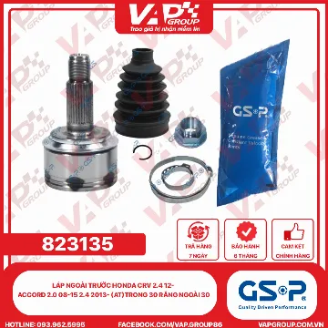 GSP Láp Ngoài TRƯỚC HONDA CrV 2.4 12- ACCORD 2.0 08-15 2.4 2013- (AT)Trong 30 Răng Ngoài 30
