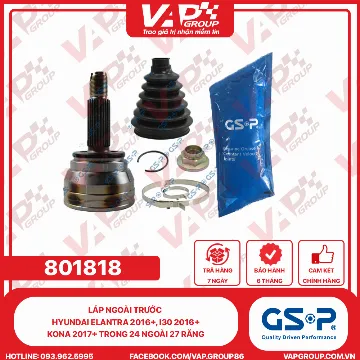 GSP Láp Ngoài Trước Hyundai Elantra 2016+, I30 2016+, Kona 2017+ Trong 24 Ngoài 27 Răng