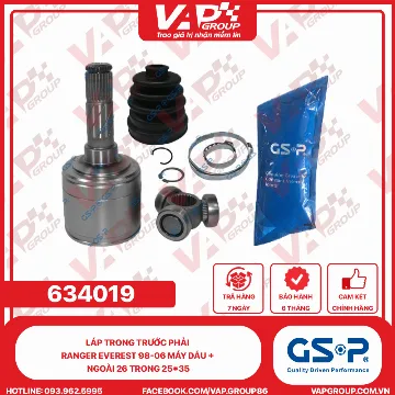 GSP Láp Trong Trước PHẢI RANGER EVEREST 98-06 MÁY DẦU + Ngoài 26 Trong 25*35