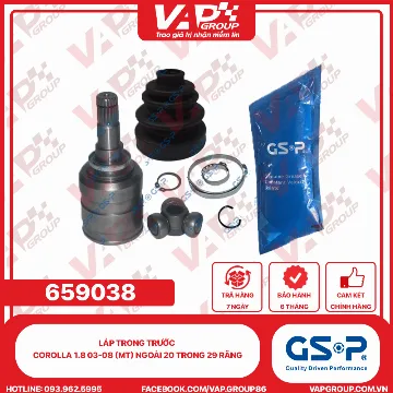 GSP LÁP trong trước Corolla 1.8 03-08 (MT) Ngoài 20 trong 29 răng