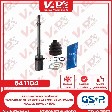 GSP Láp Ngoài Trong Trước PHẢI TEANA 2.3 J31 03-08 CEFIRO 2.0 3.0 94-03 MAXIMA A32 Ngoài 29 Trong 27 Răng