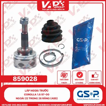 GSP LÁP ngoài trước Corolla 1.6 97-00 Ngoài 22 trong 26 răng (ABS)