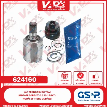 GSP Láp Trong Trước TRÁI SantaFe SORENTO 2.2 12-15 (MT) Ngoài 31 Trong 35 Răng