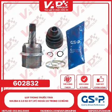 GSP Láp Trong Trước TRÁI Mazda 6 2.0 02-07 (AT) Ngoài 28 Trong 33 Răng