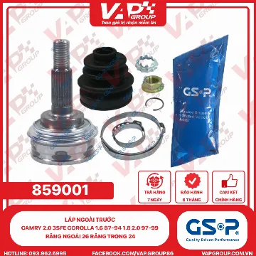 GSP LÁP NGOÀI TRƯỚC CAMRY 2.0 3SFE COROLLA 1.6 87-94 1.8 2.0 97-99 RĂNG NGOÀI 26 RĂNG TRONG 24
