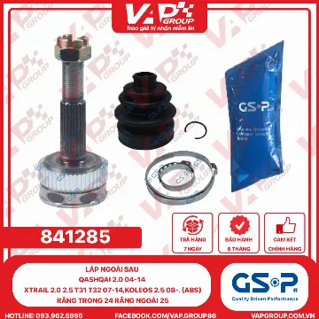 GSP Láp Ngoài Sau Qashqai 2.0 04-14 XTrail 2.0 2.5 T31 T32 07-14,Koleos 2.5 08-. (ABS)Răng trong 24 răng ngoài 25