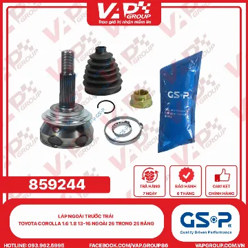 GSP LÁP ngoài trước trái Toyota Corolla 1.6 1.8 13-16 Ngoài 26 trong 25 răng