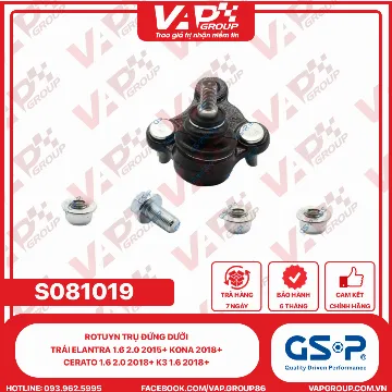 GSP rotuyn trụ đứng dưới TRÁI Elantra 1.6 2.0 2015+ Kona 2018+ Cerato 1.6 2.0 2018+ K3 1.6 2018+