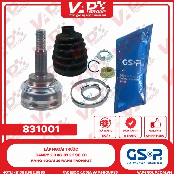 GSP LÁP NGOÀI TRƯỚC CAMRY 2.0 88-91 2.2 96-01 RĂNG NGOÀI 26 RĂNG TRONG 27
