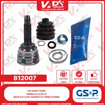 GSP Láp Ngoài Trước Spark 0.8 1.0 05-15, Matiz 0.8 1.0 00-16 Ngoài 23 Trong 19 Răng