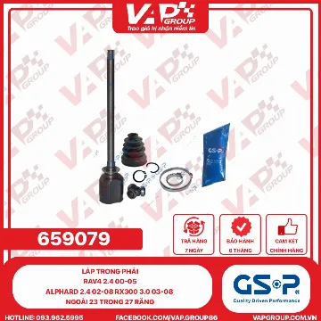 GSP LÁP trong phải RAV4 2.4 00-05 Alphard 2.4 02-08 RX300 3.0 03-08 Ngoài 23 trong 27 răng