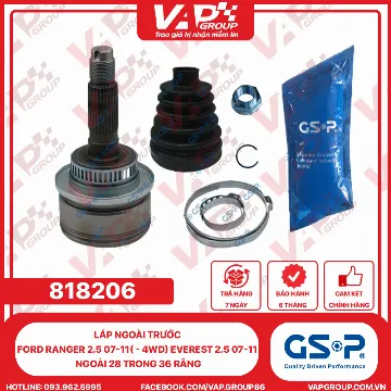 GSP Láp Ngoài Trước FORD Ranger 2.5 07-11( - 4Wd) Everest 2.5 07-11 Ngoài 28 Trong 36 Răng