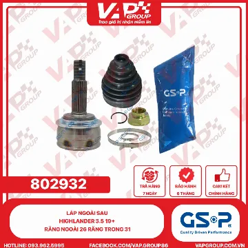 GSP LÁP ngoài sau Highlander 3.5 19+ răng ngoài 26 răng trong 31
