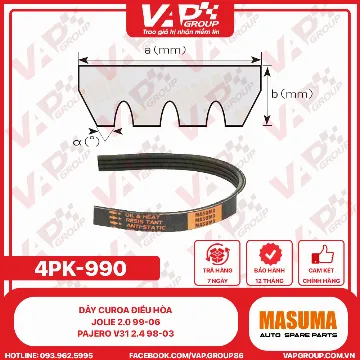 Dây Curoa điều hòa Jolie 2.0 99-06, Pajero V31 2.4 98-03
