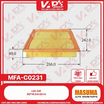Lọc Gió Zotye 24*25*5