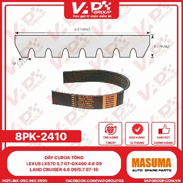 Dây Curoa Tổng Lexus Lx570 5.7 07-Gx460 4.6 09,Land Cruiser 4.6 09/5.7 07-15