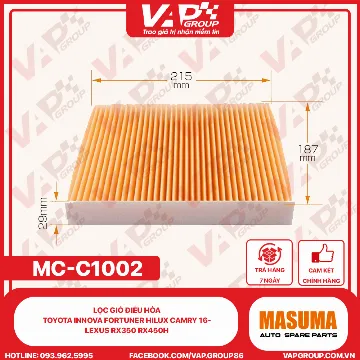 Lọc Gió Điều Hòa TOYOTA Innova Fortuner Hilux Camry 16- Lexus Rx350 Rx450H V.V.V