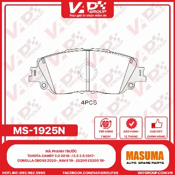 Má Phanh Trước Toyota Camry 2.0 2018- / 2.5 3.5 2017-, Corolla Cross 2020-, Rav4 19-, Es200 Es250 18-