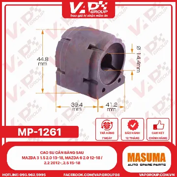 Cao Su Cân Bằng Sau Mazda 3 1.5 2.0 13-18, Mazda 6 2.0 12-18 / 2.2 2012-, 2.5 15-18