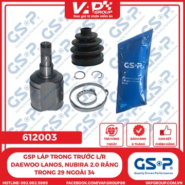 GSP Láp Trong Trước L/R Daewoo Lanos, Nubira 2.0 Răng Trong 29 Ngoài 34